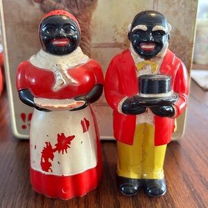 Vintage Aunt Jemima & Uncle Mose Salt & Pepper Shaker